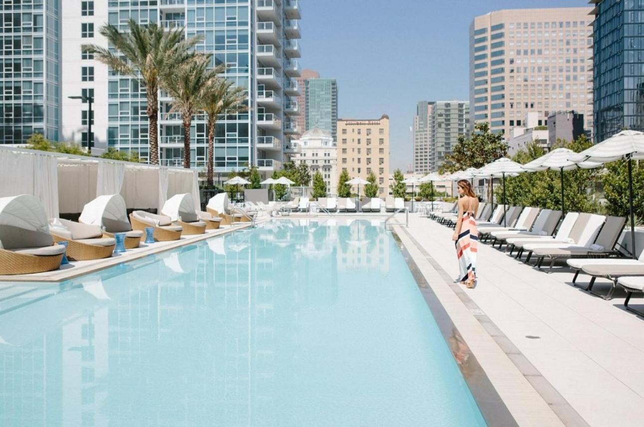 Level Downtown La South Olive Hotel Los Angeles Ngoại thất bức ảnh